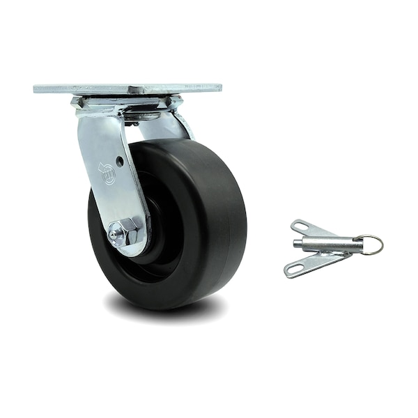 5 Inch Polyolefin Swivel Caster with Ball Bearing and Swivel Lock